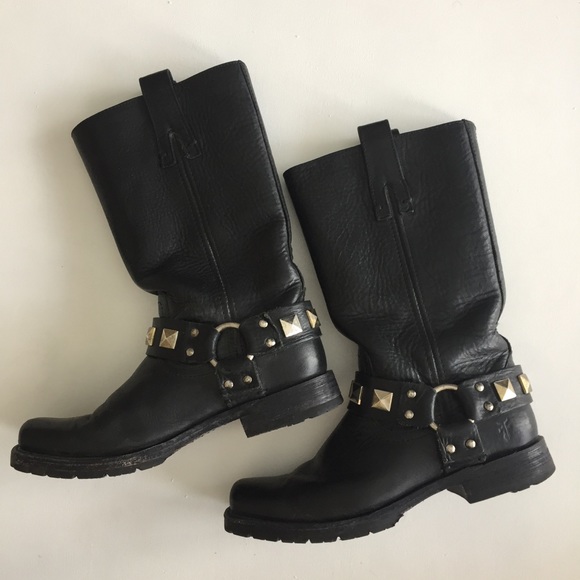 Frye Shoes - Frye studded harness boots